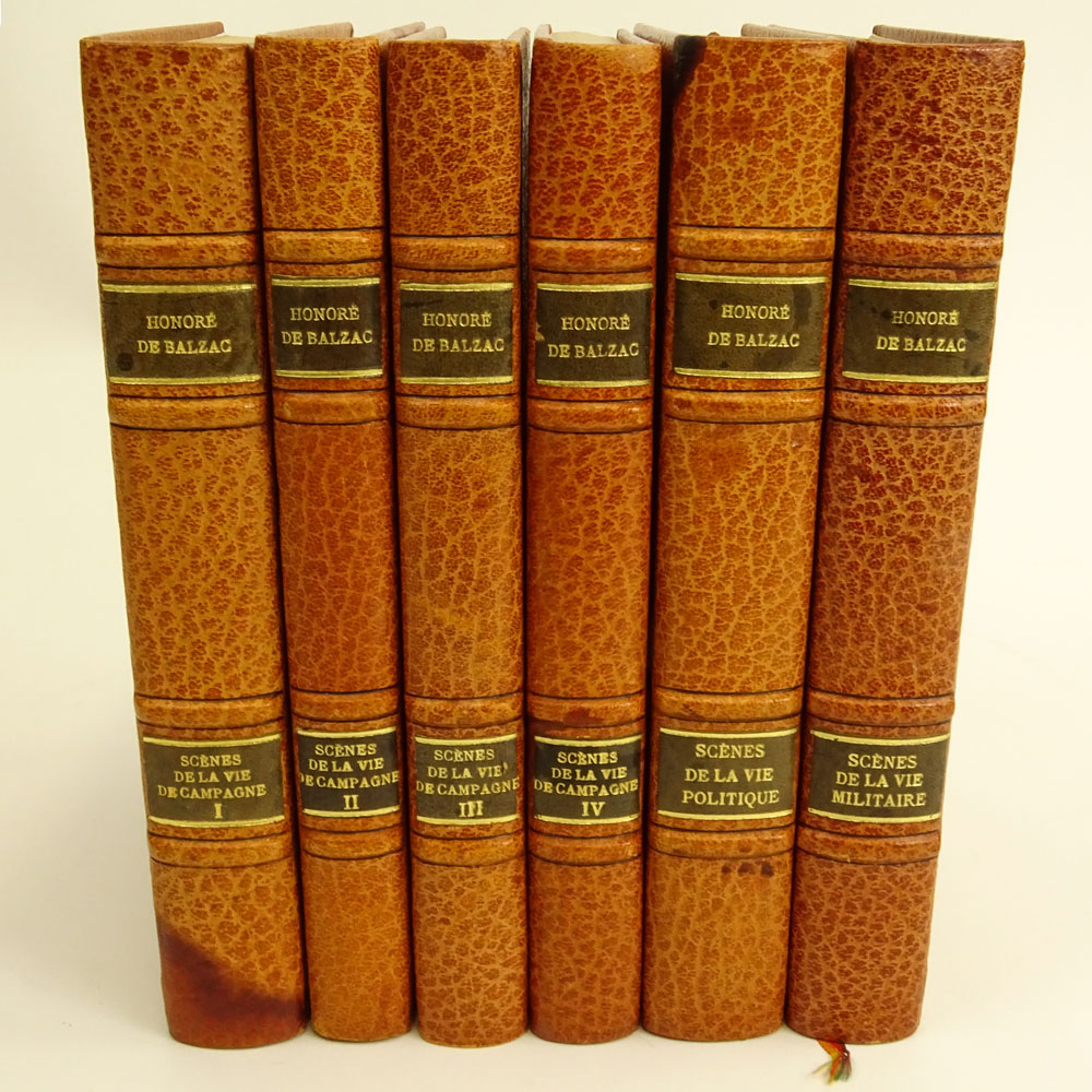 Six (6) Volumes of the Oevres Completes de Honore De Balzac.