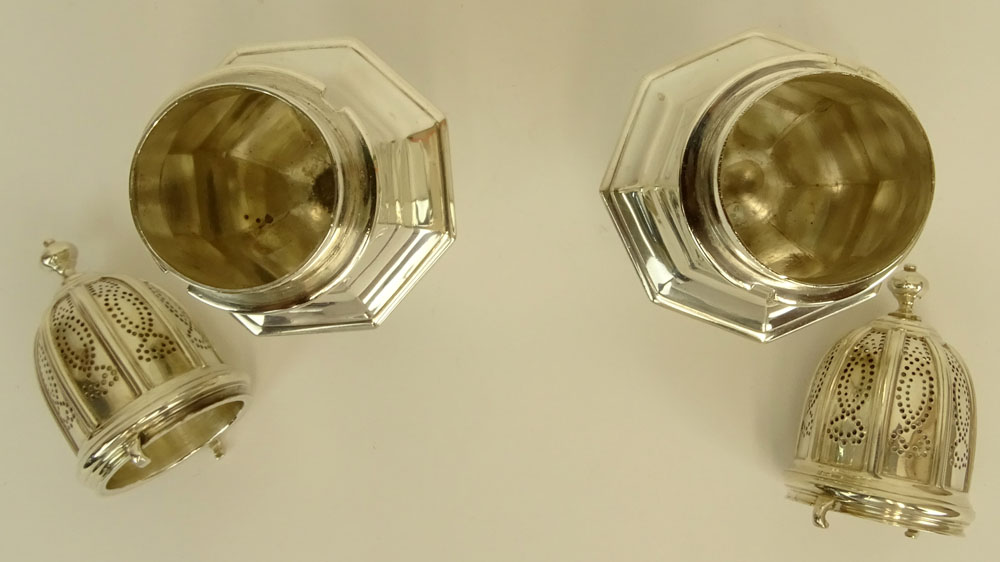 Pair of Antique Tiffany & Co, Sterling Silver Muffineers. 