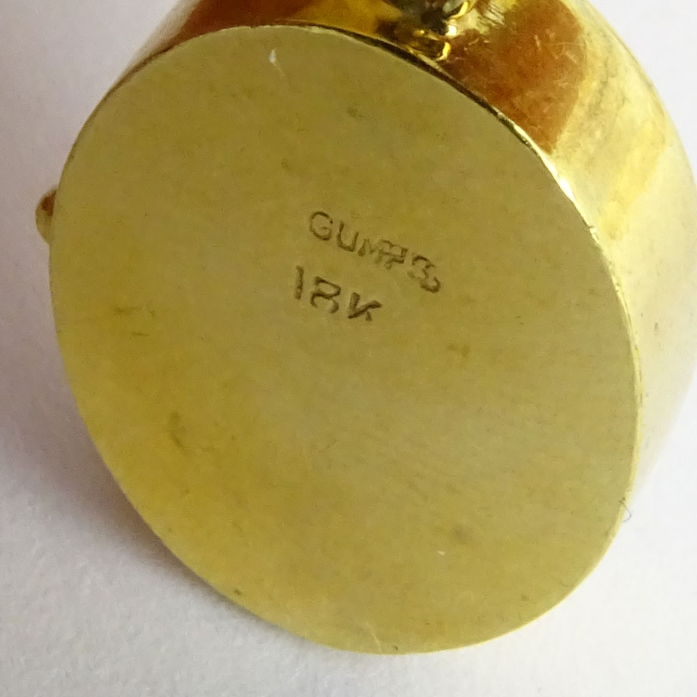 Vintage Gump's Angelskin Coral Bead and 18K Yellow Gold Necklace.