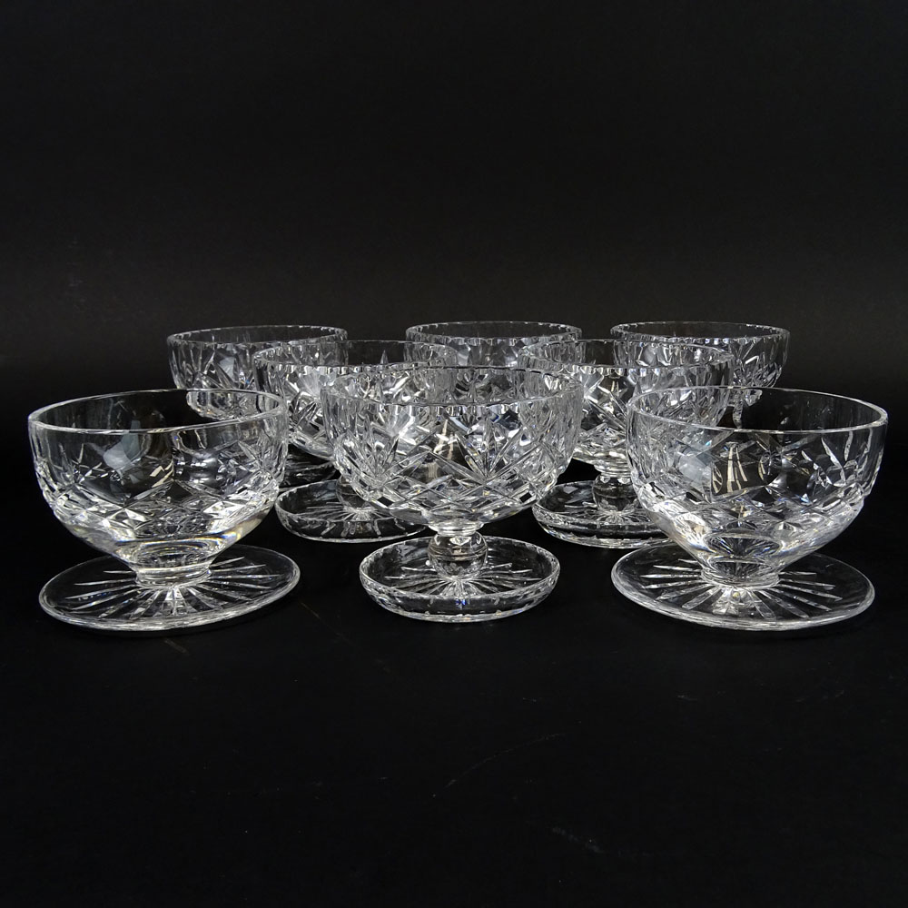 Collection of Eight (8) Assorted Crystal Footed Sherbet Bowls.