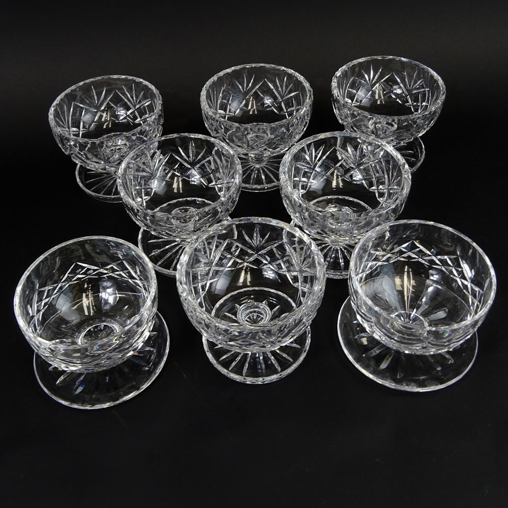 Collection of Eight (8) Assorted Crystal Footed Sherbet Bowls.