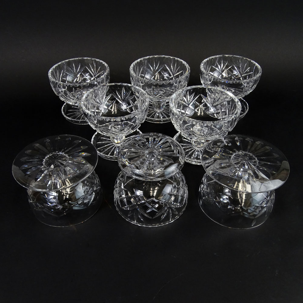 Collection of Eight (8) Assorted Crystal Footed Sherbet Bowls.