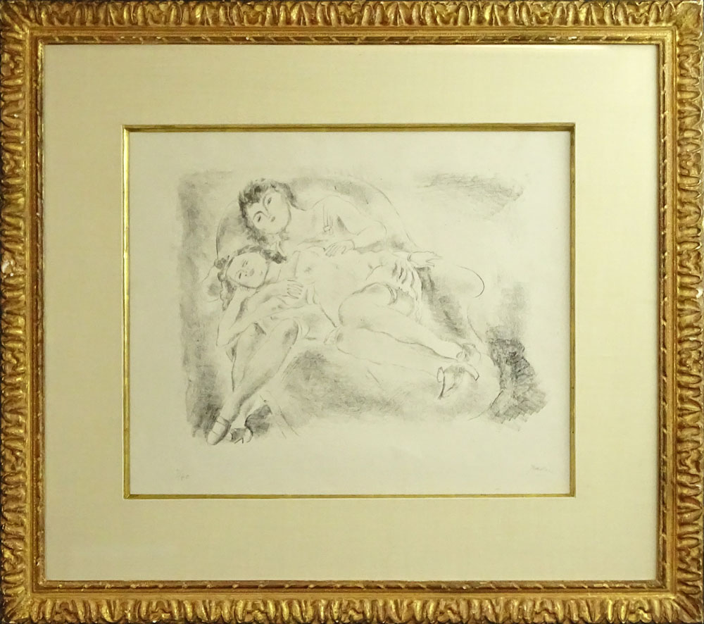 Jules Pascin, French (1885-1930) Lithograph, Les Deux Amies.