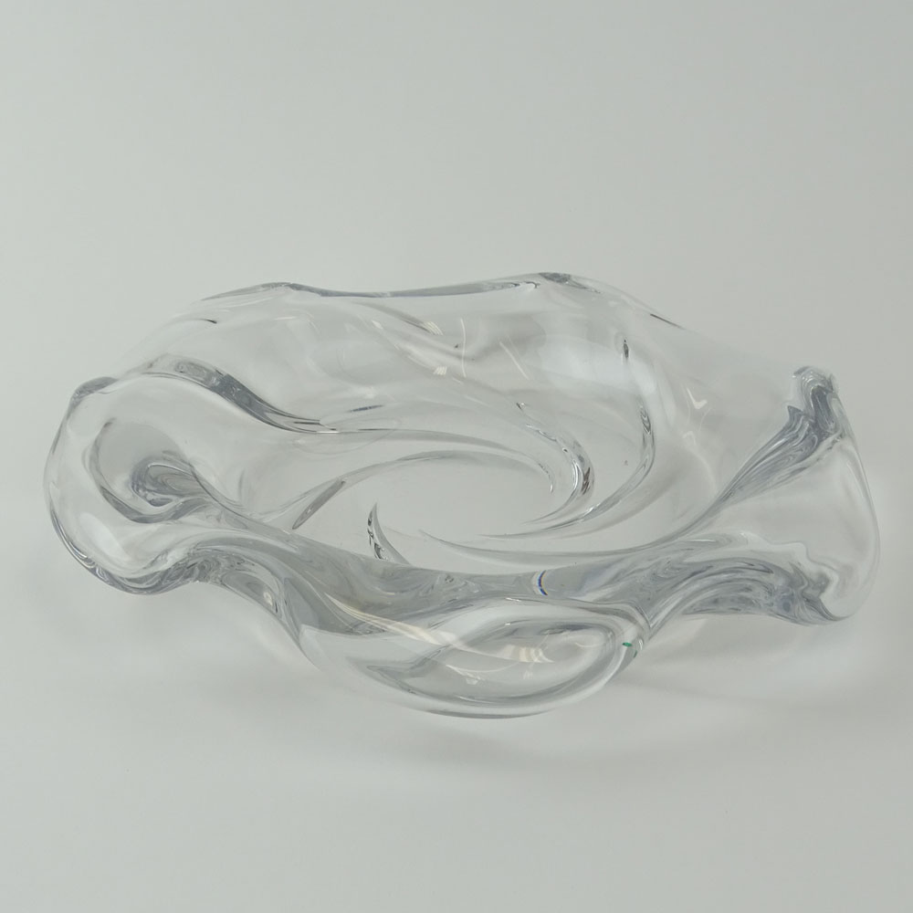 Orrefors Crystal Dish. Swirl Motif.