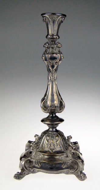 Pair of 19th Century WMF Silver Plate and Low Grade Nickel Silver Candle Sticks.