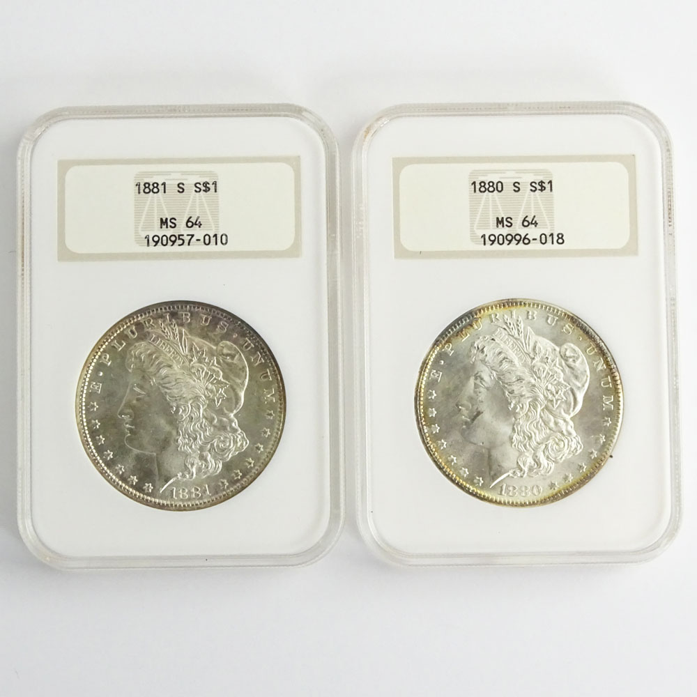 Two (2) Morgan Silver Dollars.