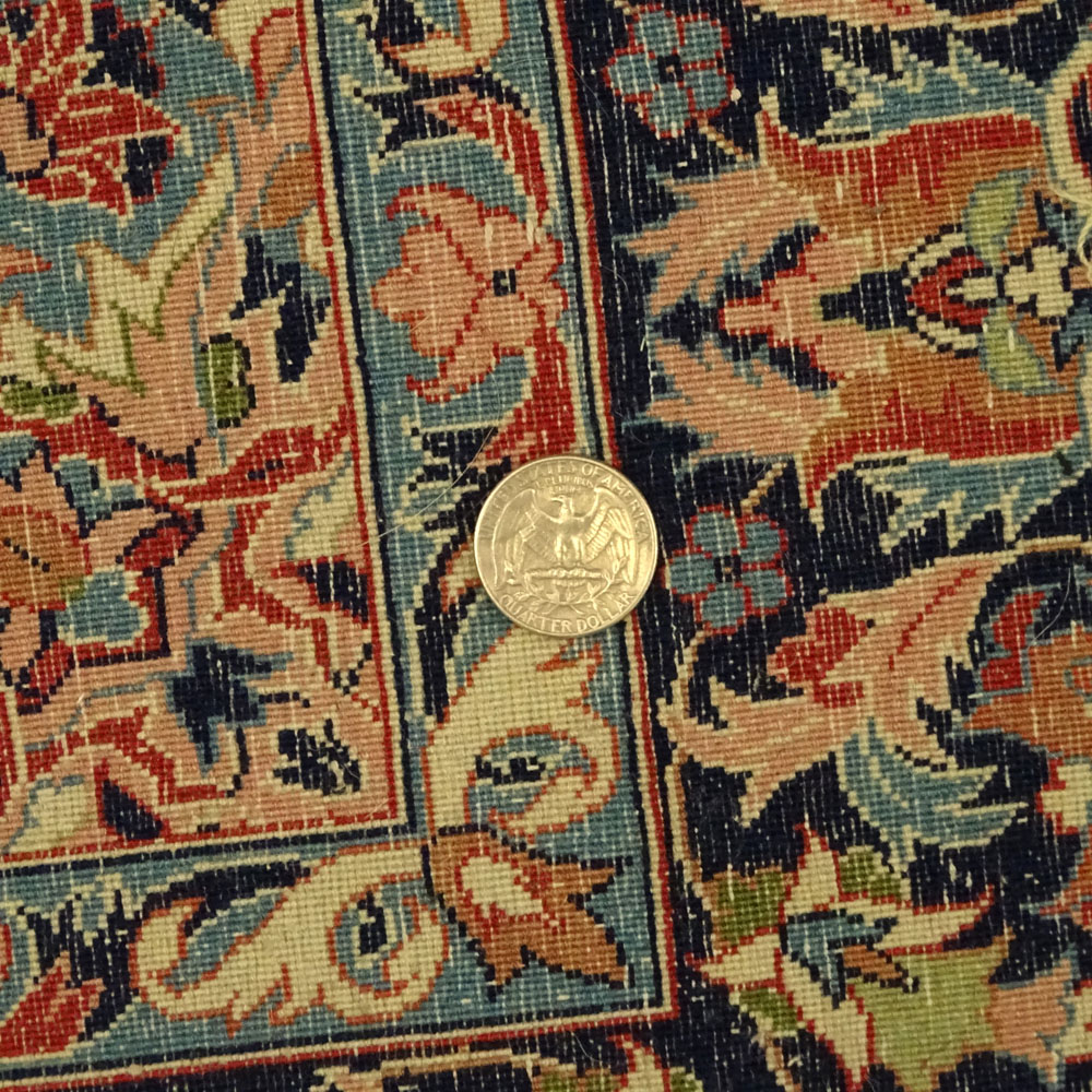 Semi Antique Persian Kashan Rug.