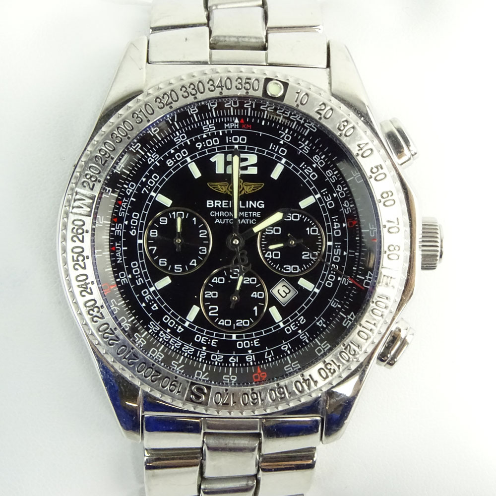 Men's Vintage Breitling Stainless Steel Chronometre Automatic Movement Watch.