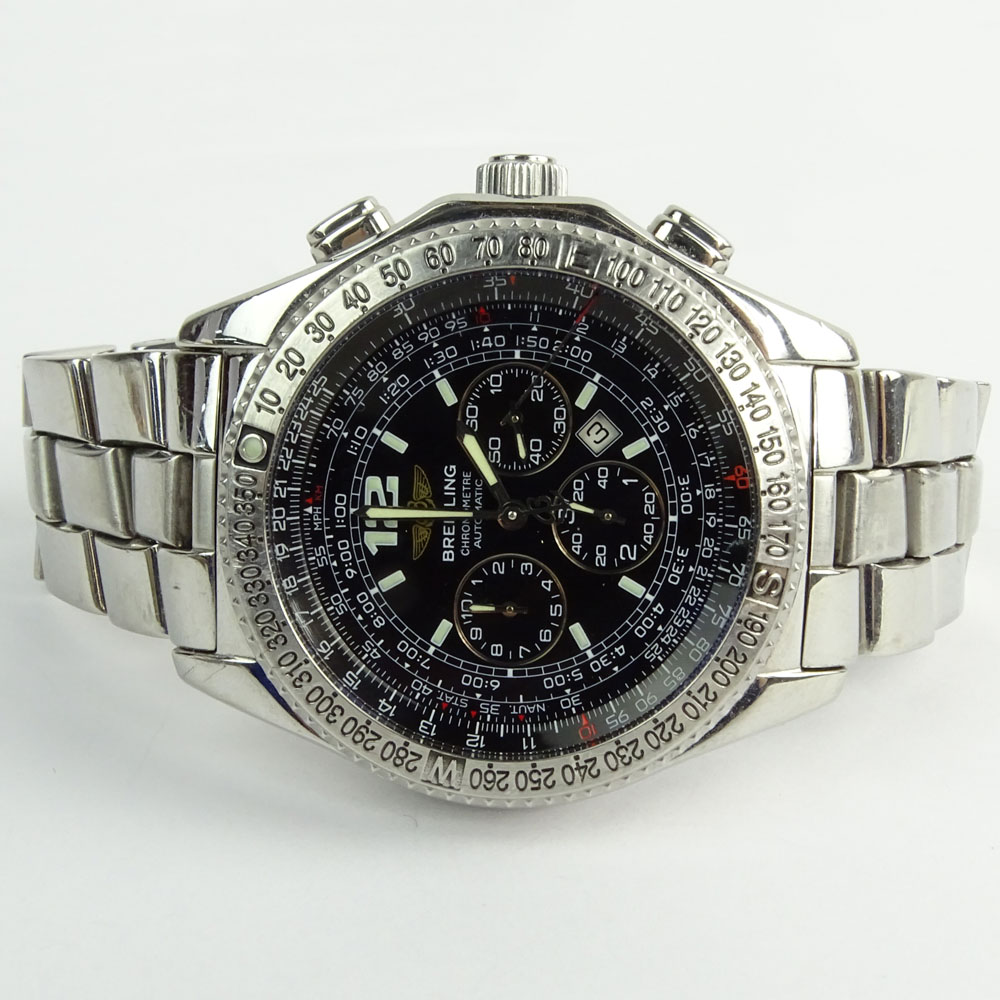 Men's Vintage Breitling Stainless Steel Chronometre Automatic Movement Watch.