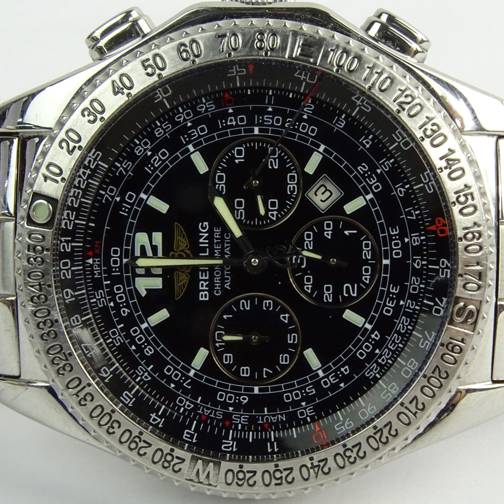 Men's Vintage Breitling Stainless Steel Chronometre Automatic Movement Watch.