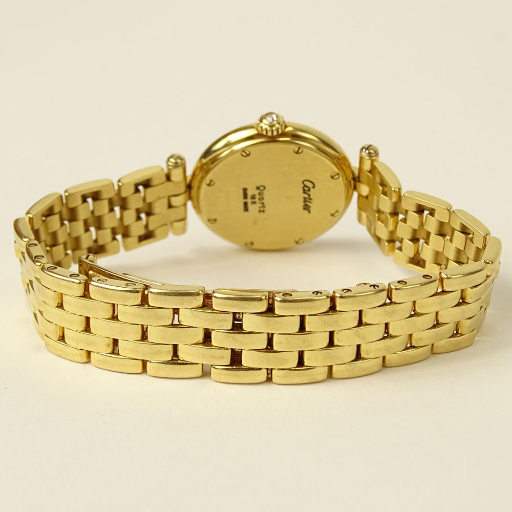 Lady's Cartier 18 Karat Yellow Gold Panthere Quartz Movement Watch.