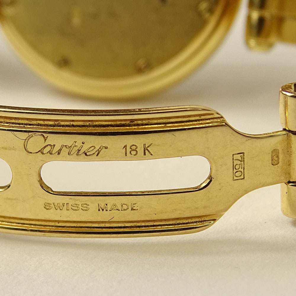 Lady's Cartier 18 Karat Yellow Gold Panthere Quartz Movement Watch.