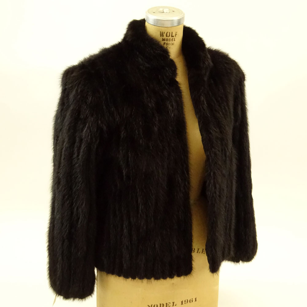 Retro Saga Black Mink Jacket.