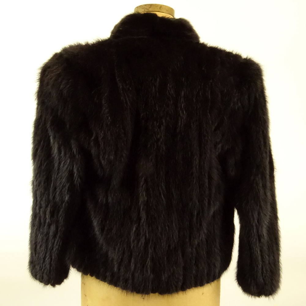 Retro Saga Black Mink Jacket.