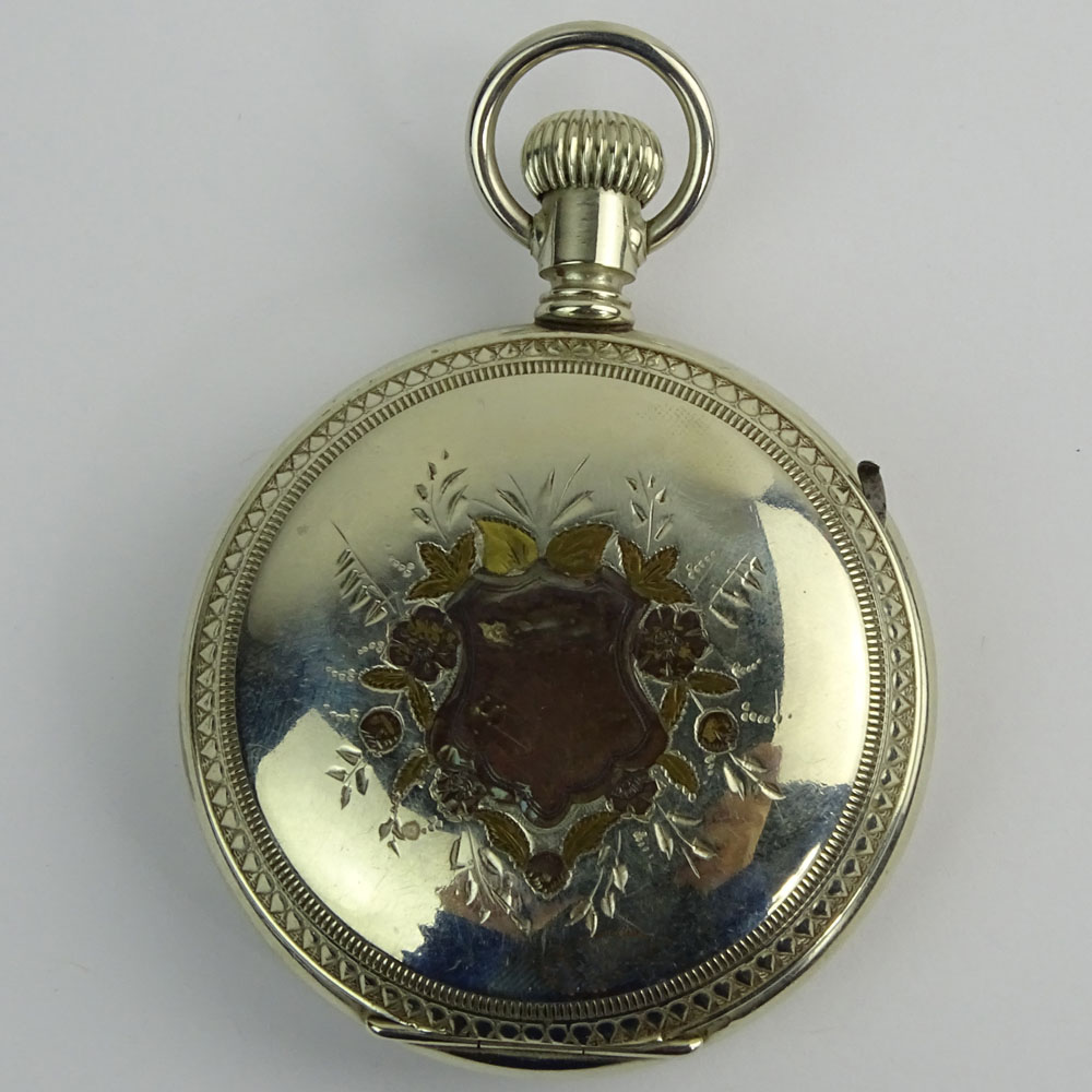 Vintage South Bend Tri Color Pocket Watch. Horse Motif.