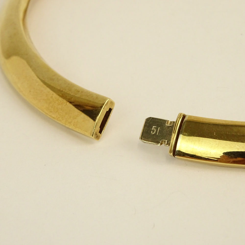 Vintage 14 Karat Yellow Gold Cuff Choker Necklace.