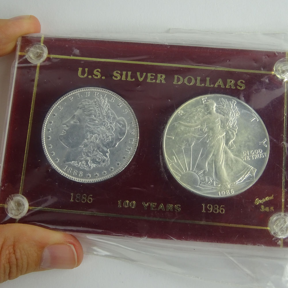 Lot of Three (3) U.S. Silver Dollar 1886 - 1986 100 Years Sets.