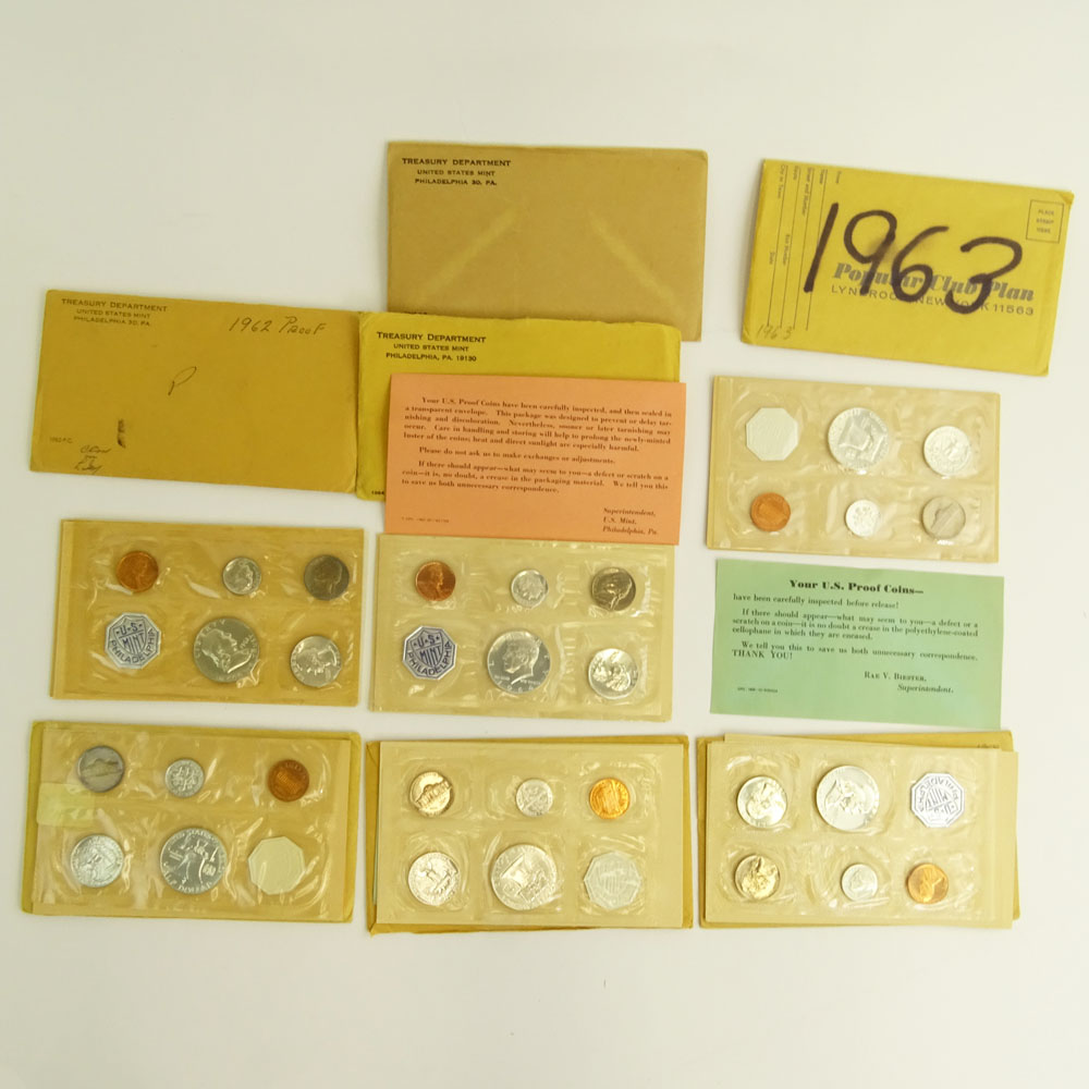 Collection of Seven (7) U.S. Proof Sets.