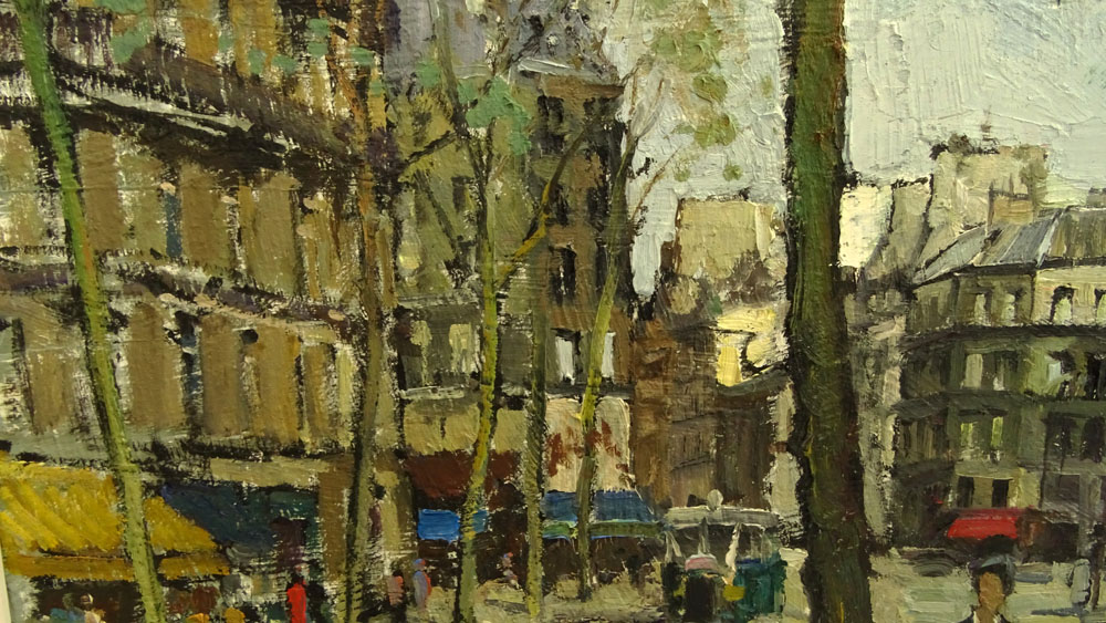 Constantin Kluge, French (1912-2003) oil on canvas "Le Magasin Du Printemps"