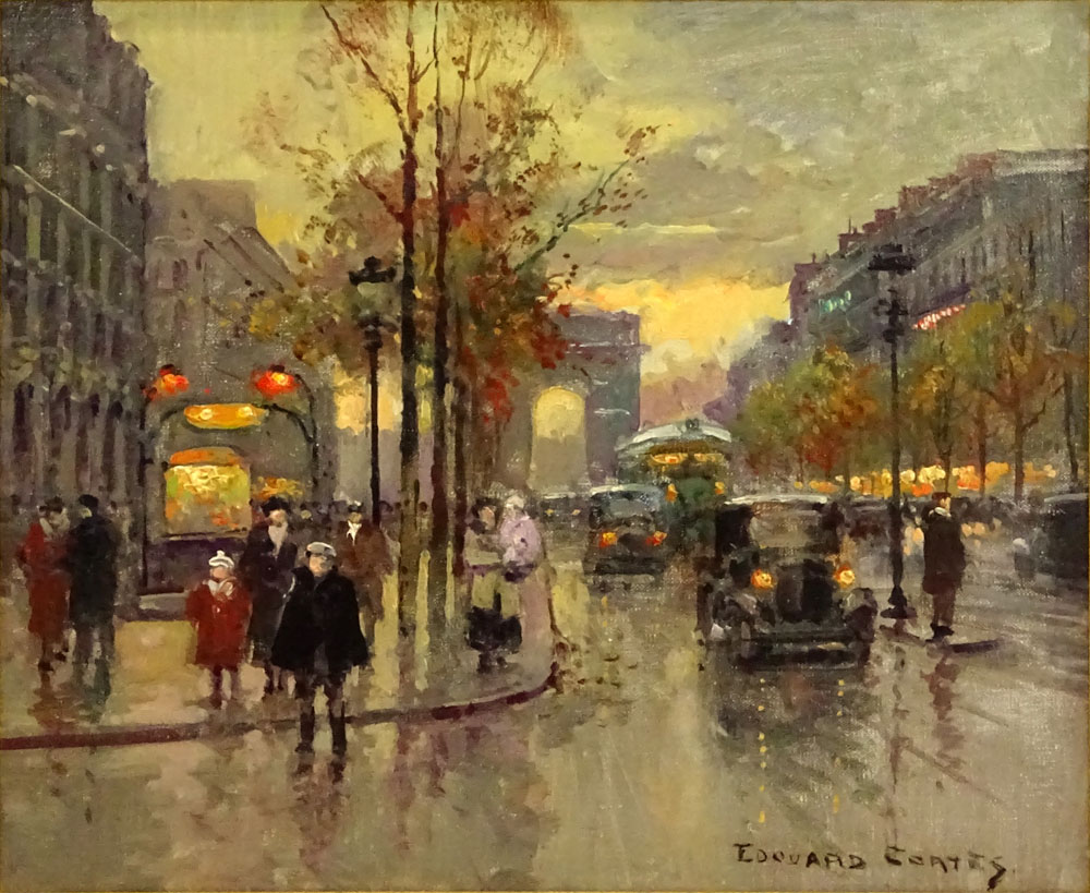 Edouard LÈon CortËs, French (1882-1969) Oil on canvas "Arc de Triomphe"