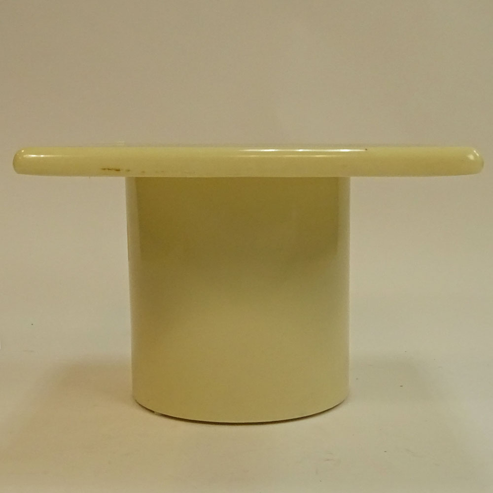 Mid-Century Lacquer and Faux Stone Occasional Table.