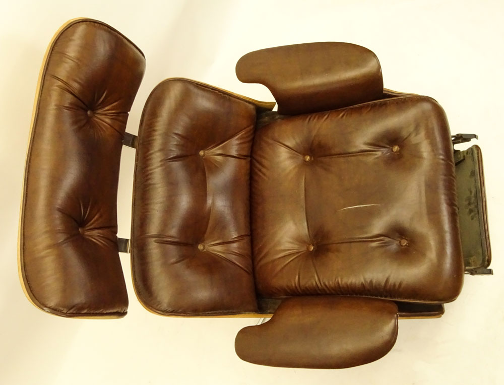 Mid Century Modern Plycraft Eames Style Recliner With Built-in Footrest.