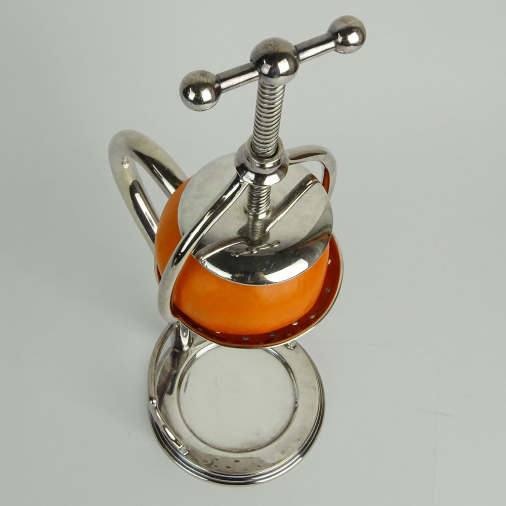 Vintage English Silver Plate Orange Press.