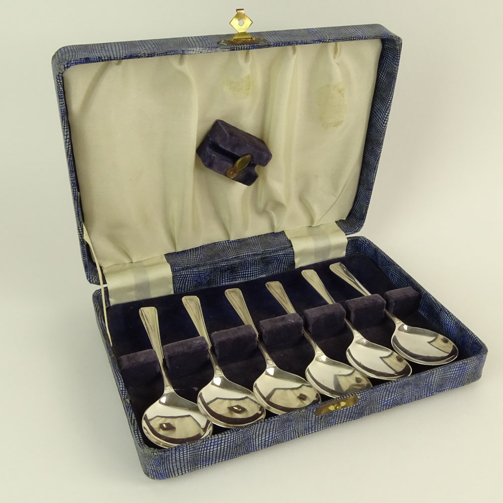 Collection of Three (3) Boxed Sets of Silverplate Spoons.