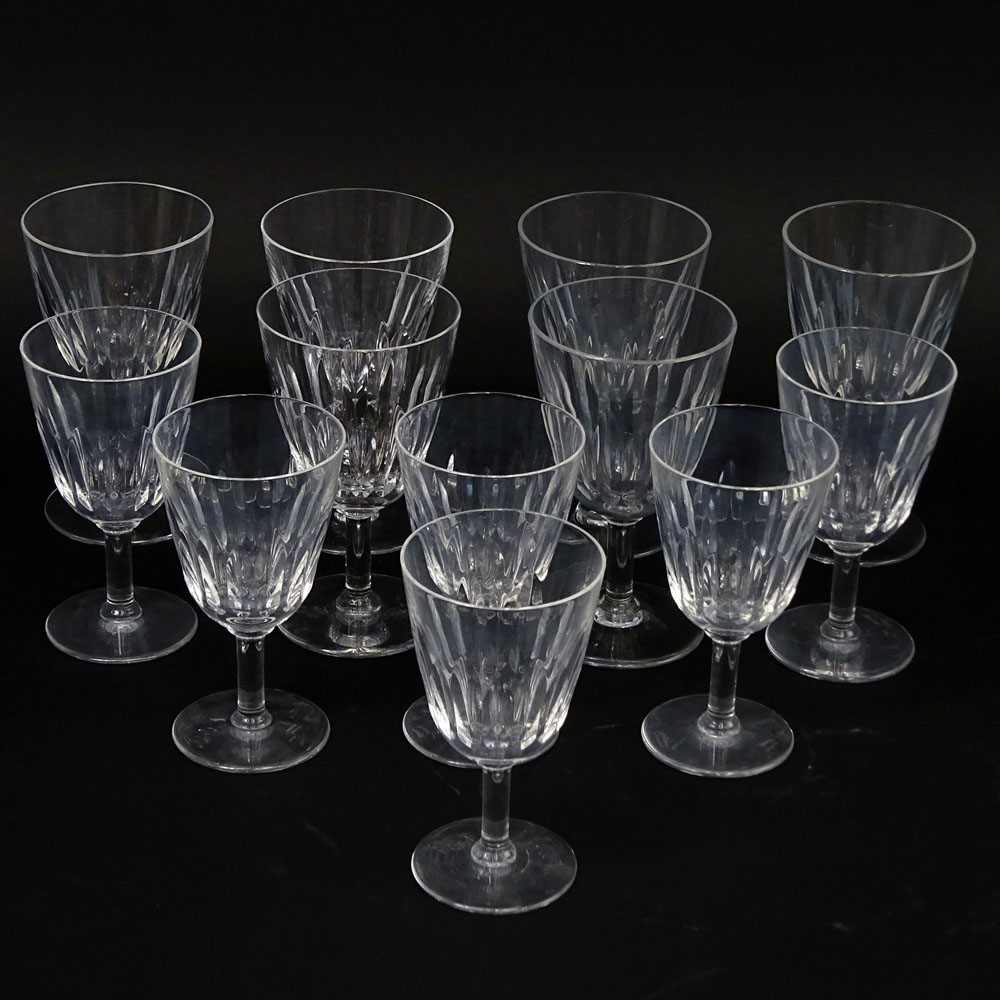 Set of 12 Baccarat Cassino Verre Wine Glasses.