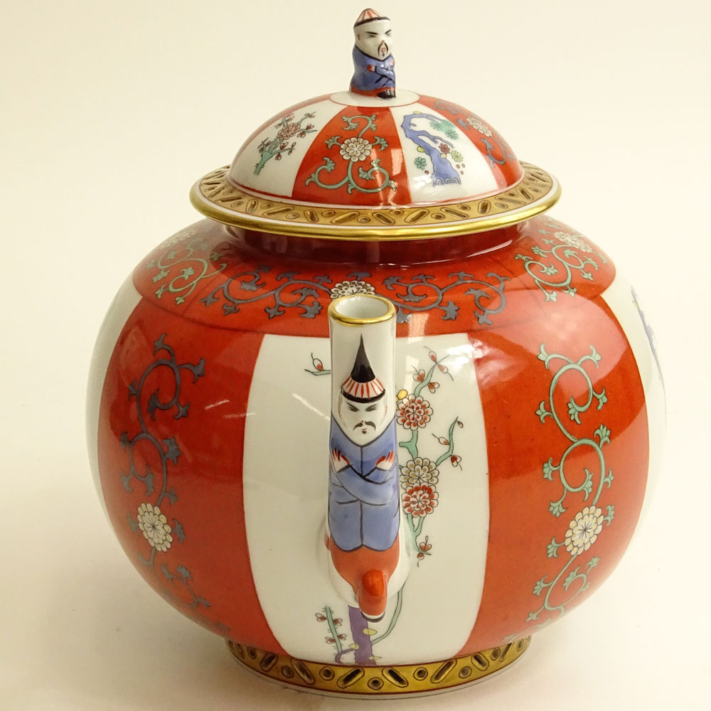 Herend "Red Dynasty" Teapot. 