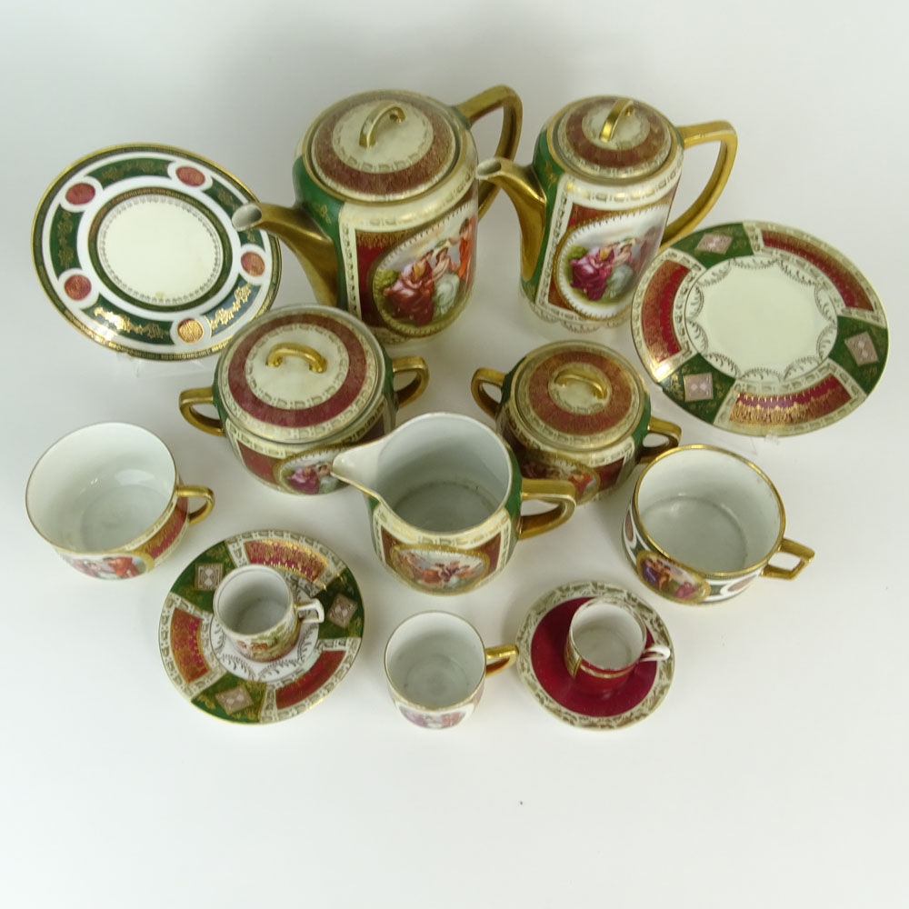 Forty Five (45) Piece Vienna Porcelain Assembled Coffee/Tea Service.