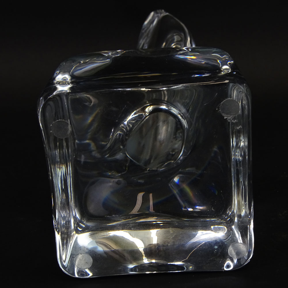 Daum Crystal Flame Sculpture.