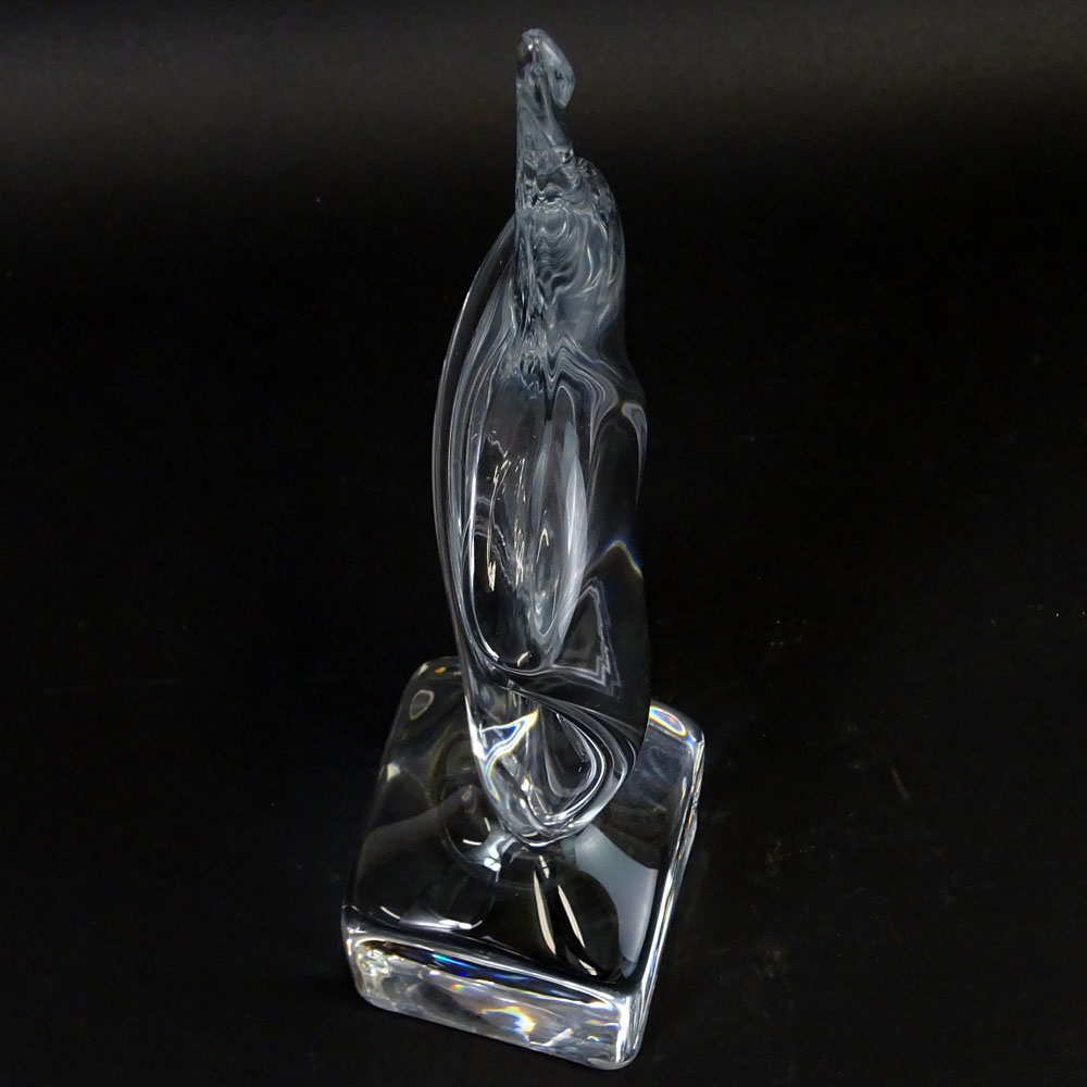 Daum Crystal Flame Sculpture.