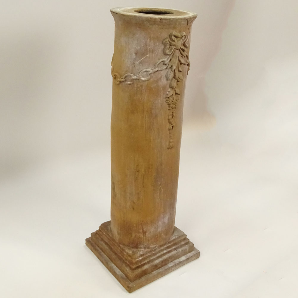 Mid 20th Century, Probably Italian Terracotta Pedestal.