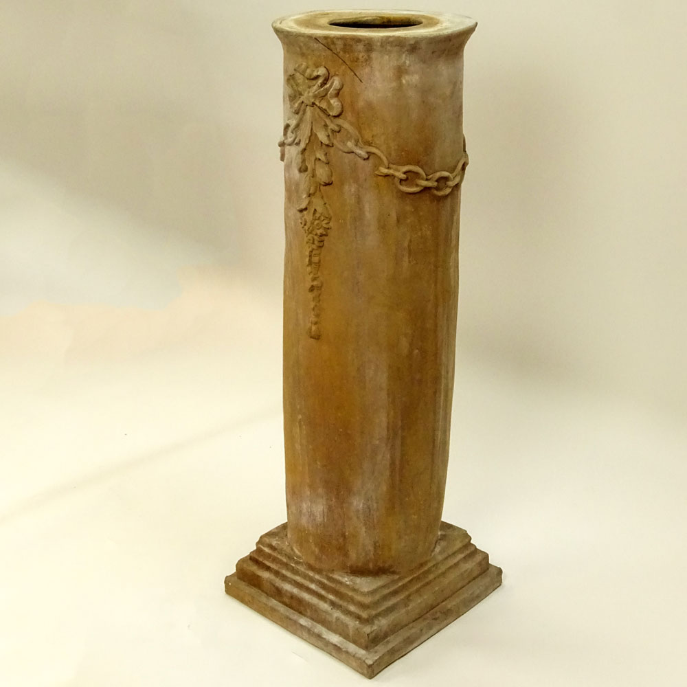 Mid 20th Century, Probably Italian Terracotta Pedestal.