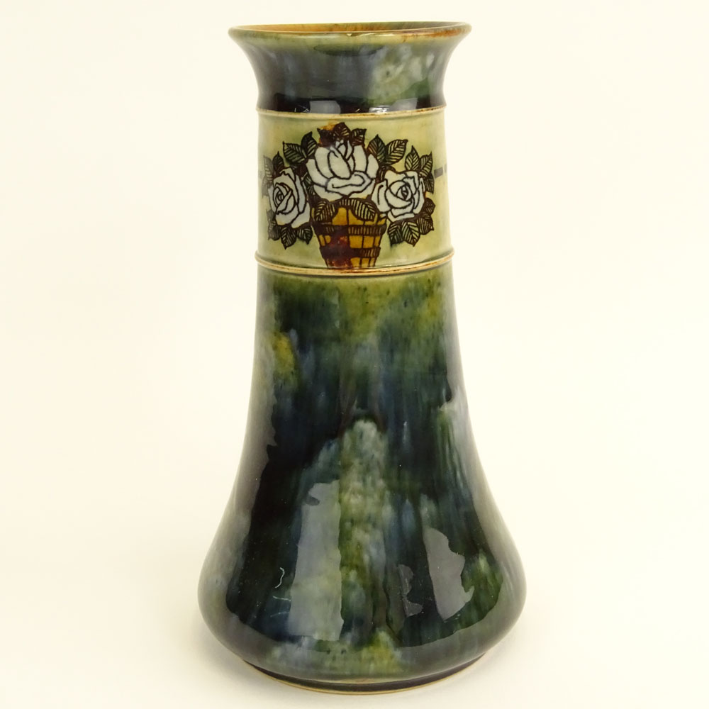 Royal Doulton Glazed and Decorated Stoneware Vase.