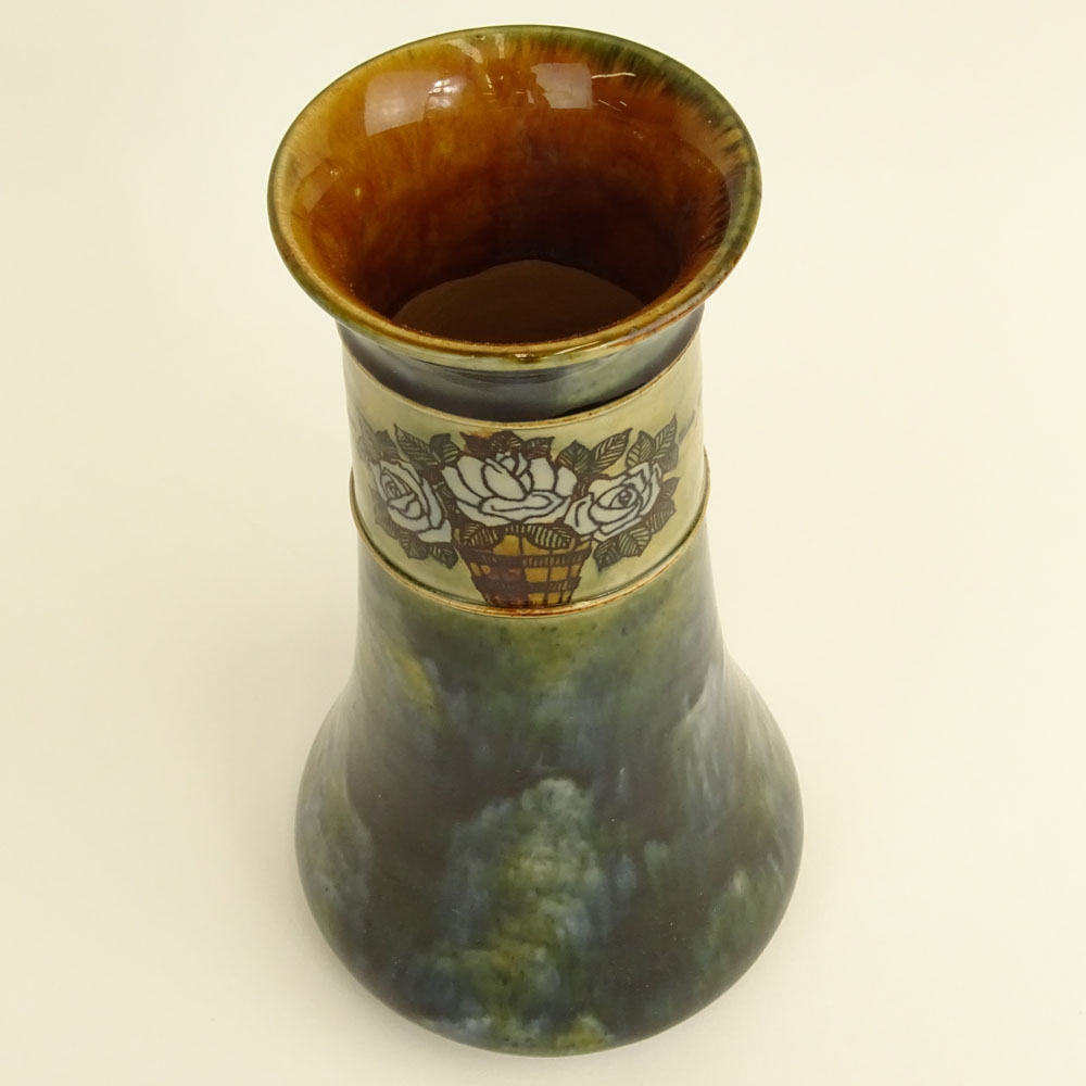 Royal Doulton Glazed and Decorated Stoneware Vase.