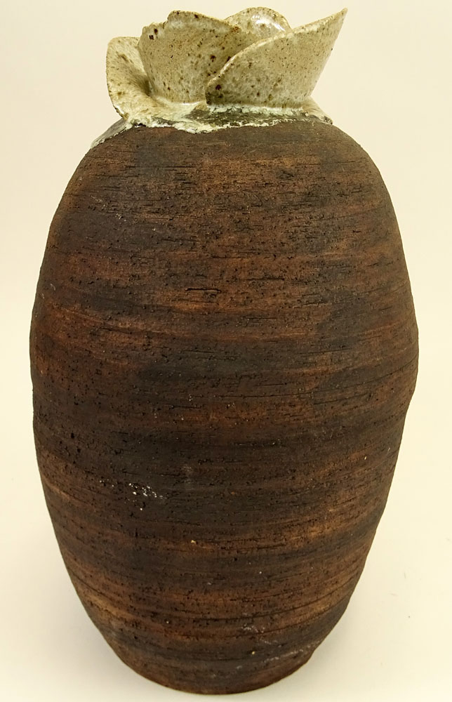 Contemporary Clay Pottery "Face Vase". 