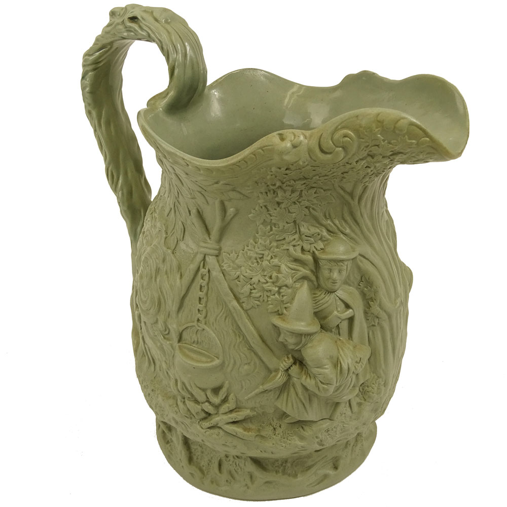 Antique Salt Glaze Pottery Pitcher.