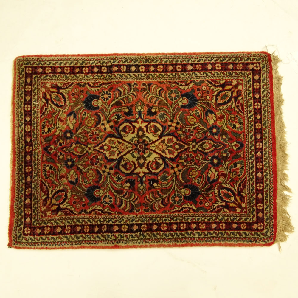 Small Semi-Antique Sarouk Rug.