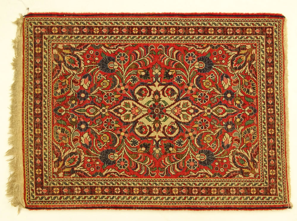 Small Semi-Antique Sarouk Rug.