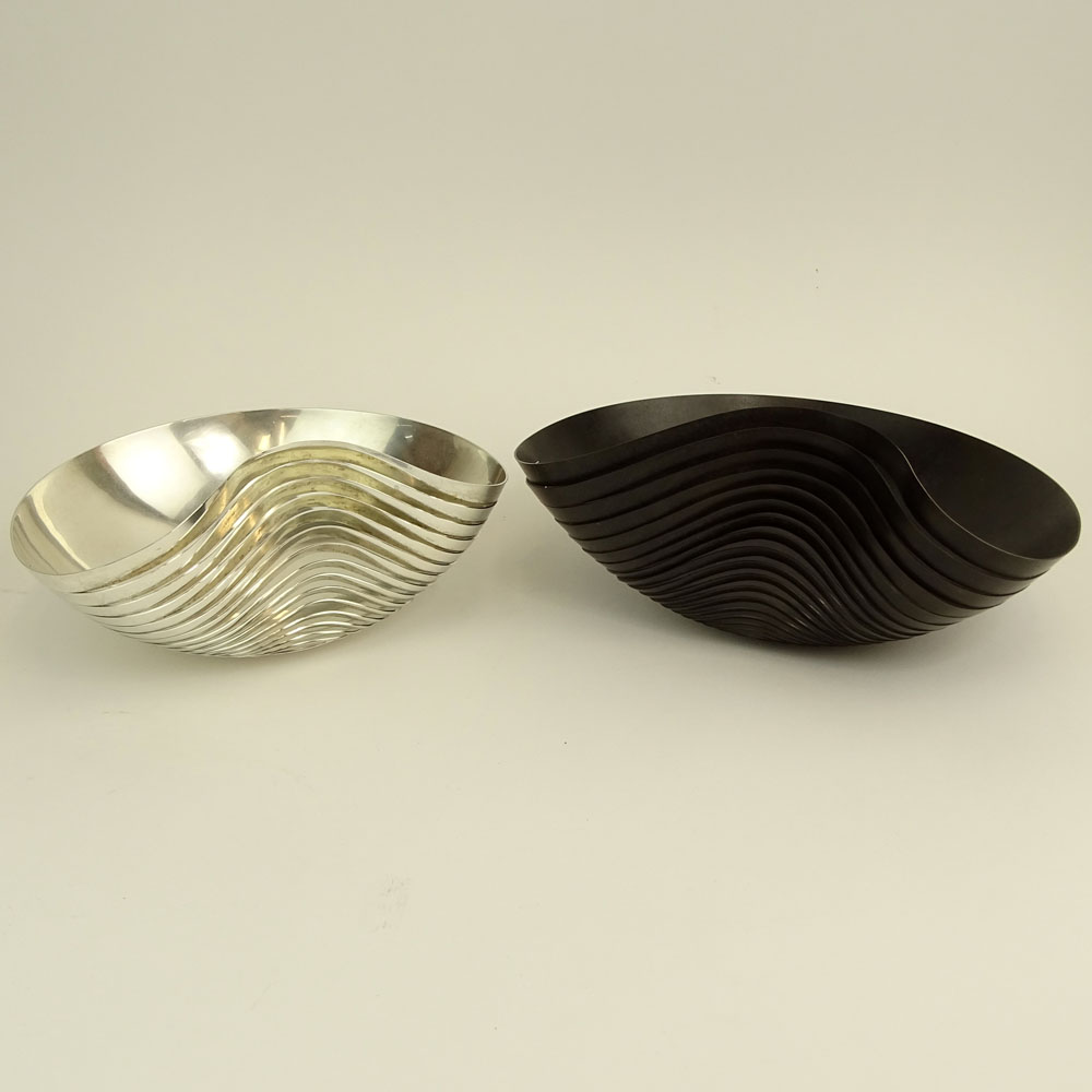 Mid Century Modern Ane Christiansen, Danish (b. 1972) Two bowls from the "Dented" series circa 2007. 