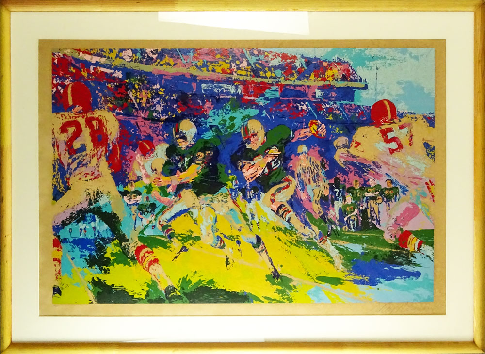 LeRoy Neiman, American  (1921-2012) Color screenprint "Football"