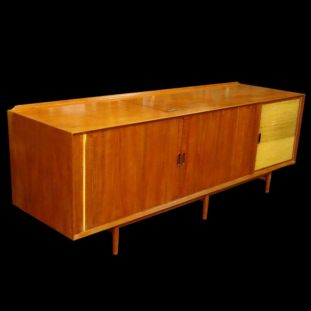 Arne Vodder, Danish (1926-2009) Circa 1960's Teakwood and Raffia Credenza.