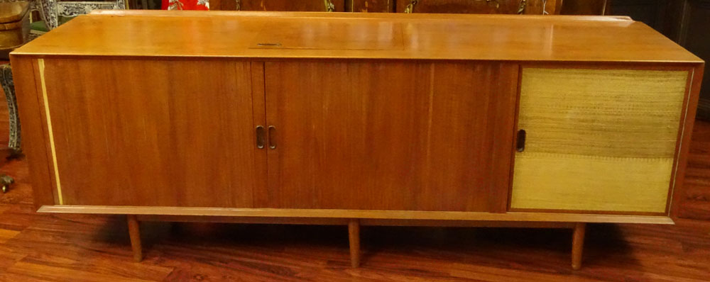 Arne Vodder, Danish (1926-2009) Circa 1960's Teakwood and Raffia Credenza.