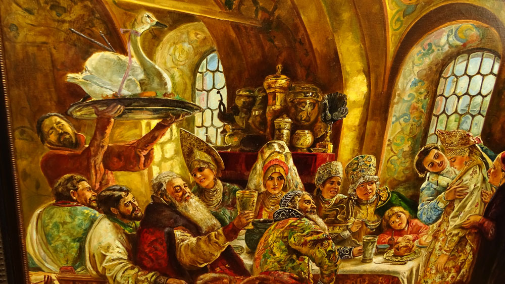 after: Konstantin Egorovich Makovsky, Russian (1839-1915) Oil on Canvas, The Wedding.