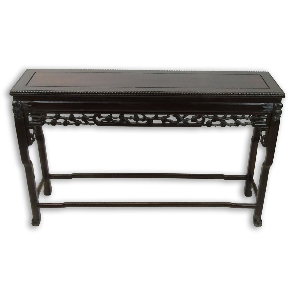 Vintage Chinese Carved Hardwood Console.