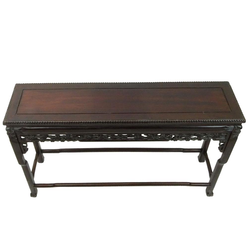 Vintage Chinese Carved Hardwood Console.