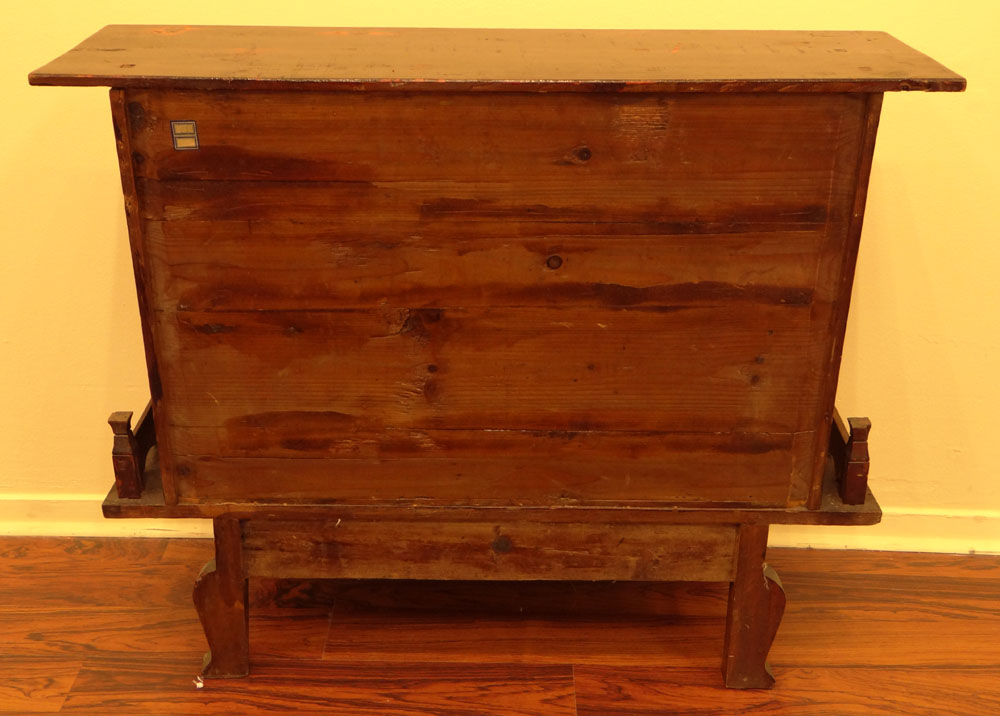 19/20th Century Chinese Carved and Lacquer Wood Shrine Cabinet.