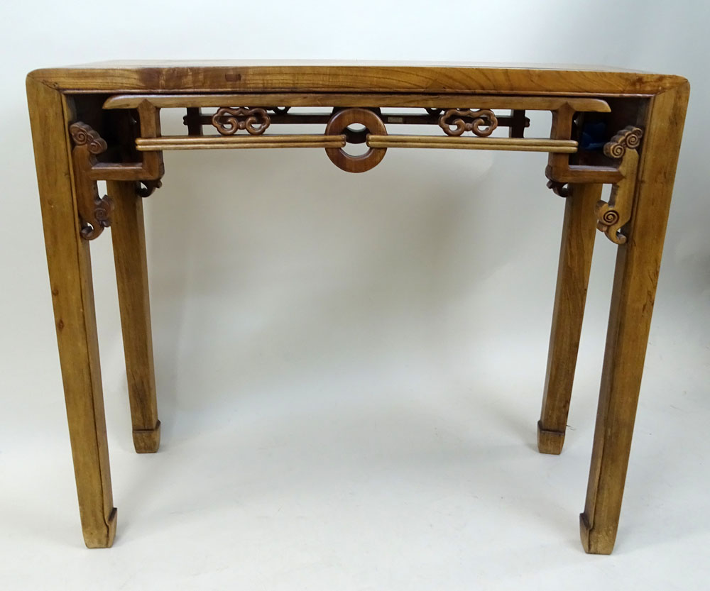 Late 19th C Chinese Elmwood Altar Table.